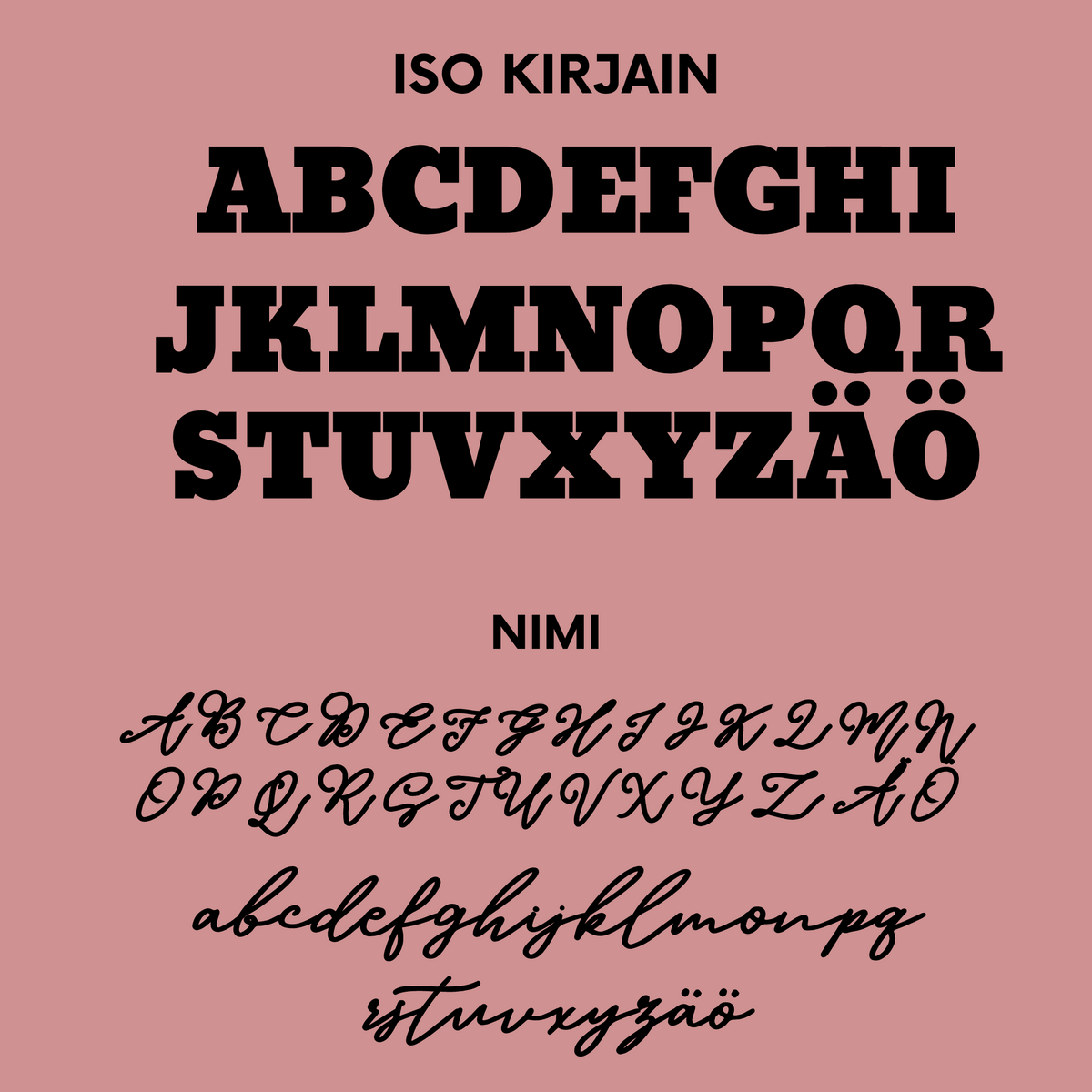 Puinen kirjainkoriste nimellä